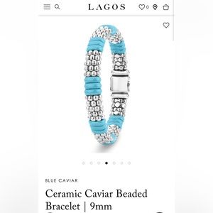 Women’s Lagos Ceramic Caviar Beaded Bracelet.